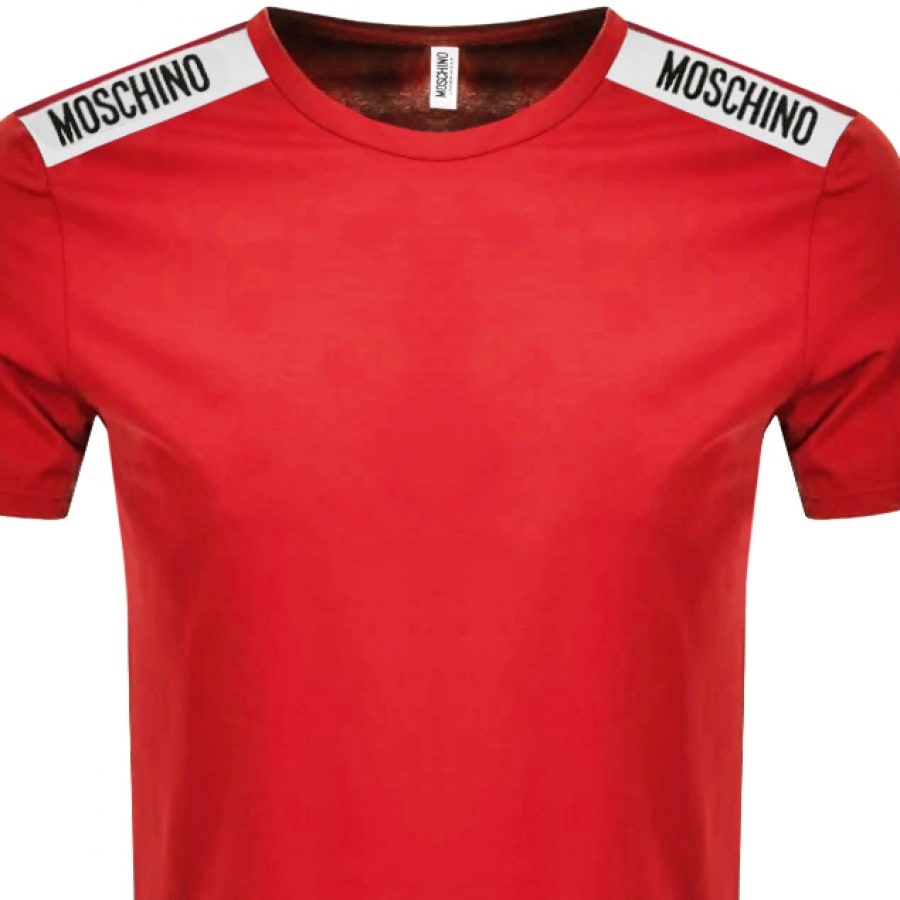 Alternative Image for ProductMoschino Taped Logo Short Sleeved T Shirt Red2